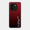 Customize Name Gradient Glass Case Cover Red Wine For Vivo T3 Pro 5G