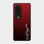 Customize Name Gradient Glass Case Cover Red Wine For Vivo T3 Ultra