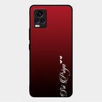 Customize Name Gradient Glass Case Cover Red Wine For Vivo V20 Pro 5G