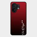 Customize Name Gradient Glass Case Cover Red Wine For Vivo V60 5G