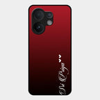Customize Name Gradient Glass Case Cover Red Wine For Vivo V60 5G