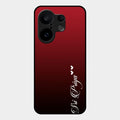 Customize Name Gradient Glass Case Cover Red Wine For Vivo X200 Fe 5G