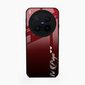 Customize Name Gradient Glass Case Cover Red Wine For Vivo X300 Pro 5G