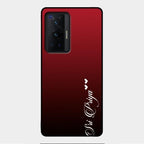 Customize Name Gradient Glass Case Cover Red Wine For Vivo X70 Pro 5G