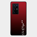 Customize Name Gradient Glass Case Cover Red Wine For Vivo X70 Pro Plus 5G