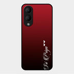 Customize Name Gradient Glass Case Cover Red Wine For Vivo Y28 5G