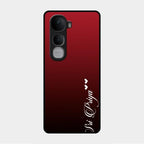 Customize Name Gradient Glass Case Cover Red Wine For Vivo Y400 Pro 5G