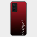 Customize Name Gradient Glass Case Cover Red Wine For Vivo Y75 4G