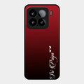 Customize Name Gradient Glass Case Cover Red Wine For Xiaomi 15 5G