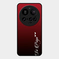 Customize Name Gradient Glass Case Cover Red Wine For Xiaomi 15 Ultra 5G