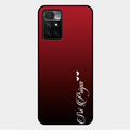 Customize Name Gradient Glass Case Cover Red Wine For Xiaomi Redmi 10 Prime 2022