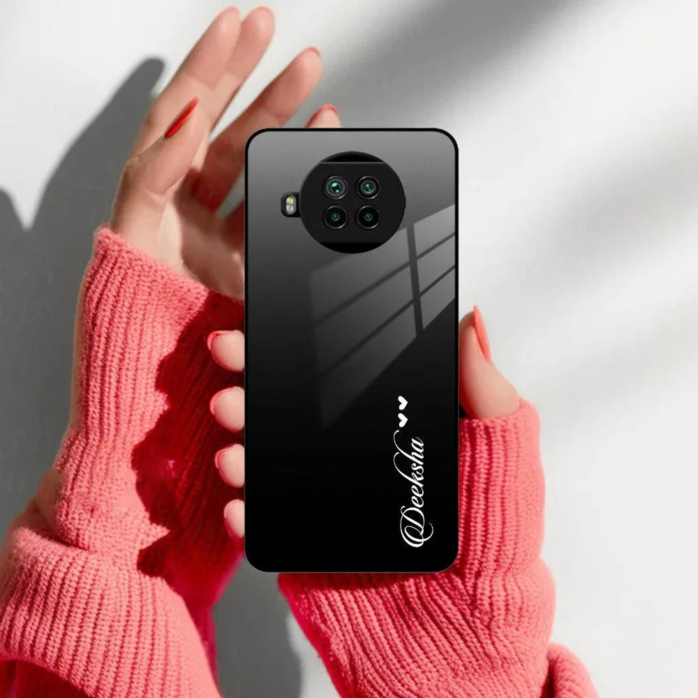 Customize Name Gradient Glass Case Cover Black For Redmi/Xiaomi - ShopOnCliQ