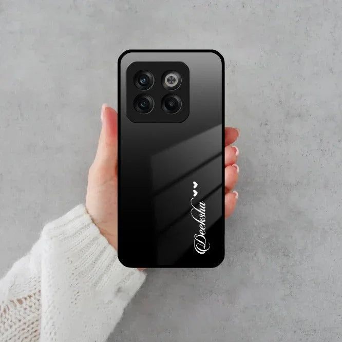 Customize Name Gradient Glass Case Cover Black For OnePlus - ShopOnCliQ
