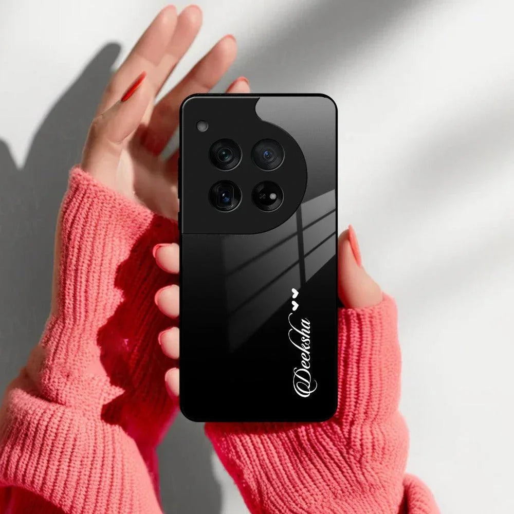 Customize Name Gradient Glass Case Cover Black For OnePlus - ShopOnCliQ