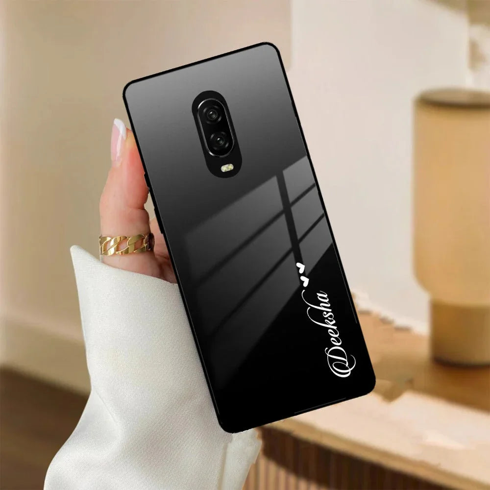 Customize Name Gradient Glass Case Cover Black For OnePlus - ShopOnCliQ