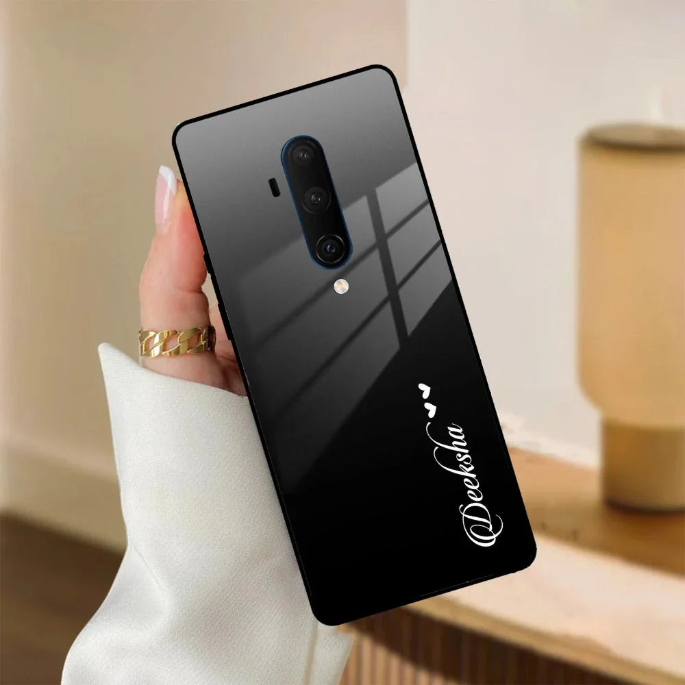 Customize Name Gradient Glass Case Cover Black For OnePlus - ShopOnCliQ