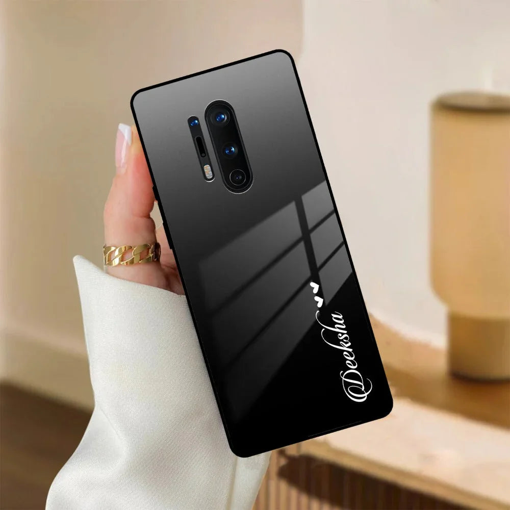 Customize Name Gradient Glass Case Cover Black For OnePlus - ShopOnCliQ