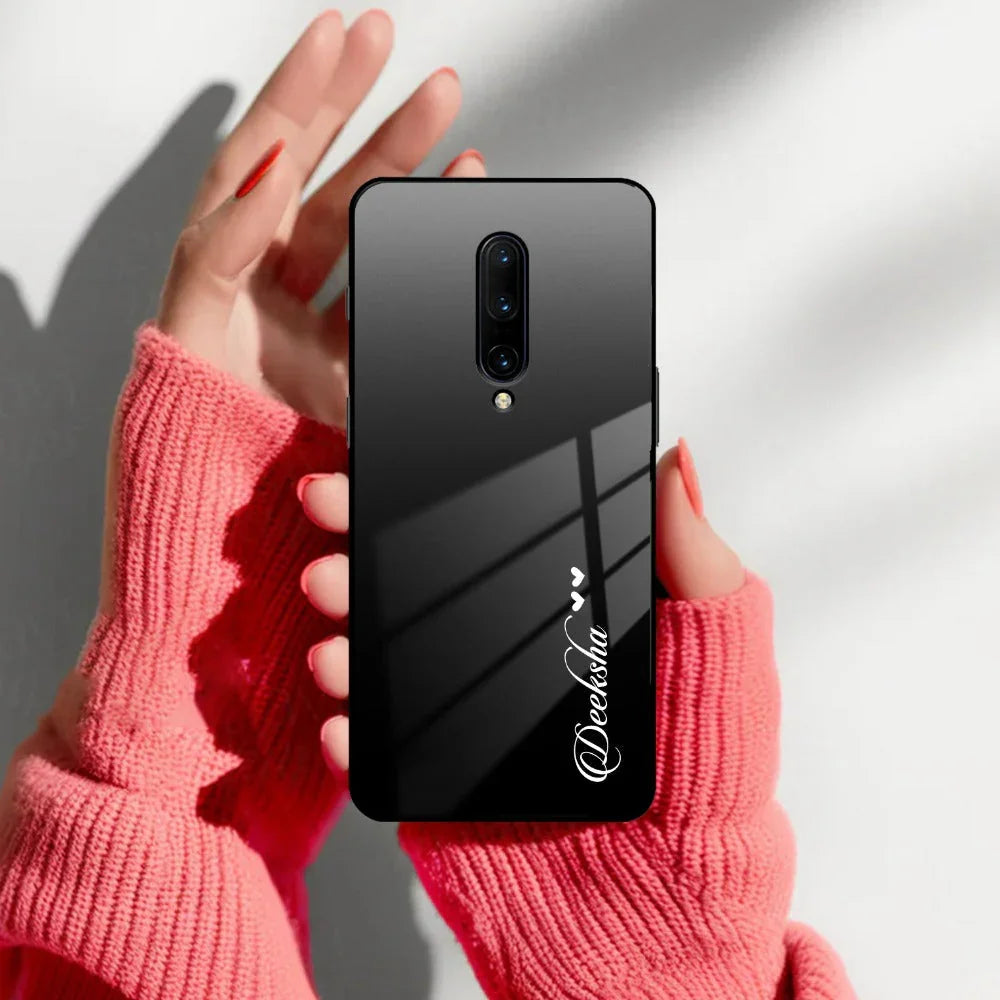 Customize Name Gradient Glass Case Cover Black For OnePlus - ShopOnCliQ