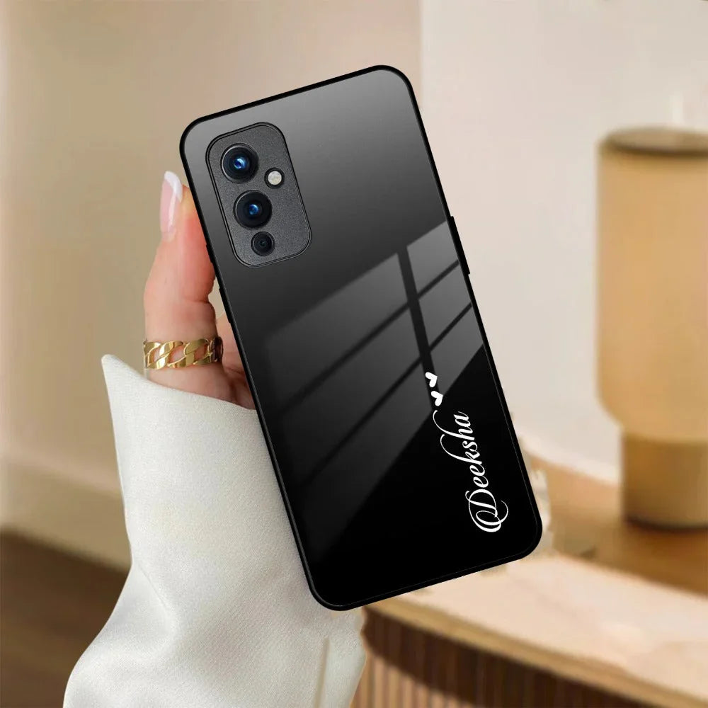 Customize Name Gradient Glass Case Cover Black For OnePlus - ShopOnCliQ
