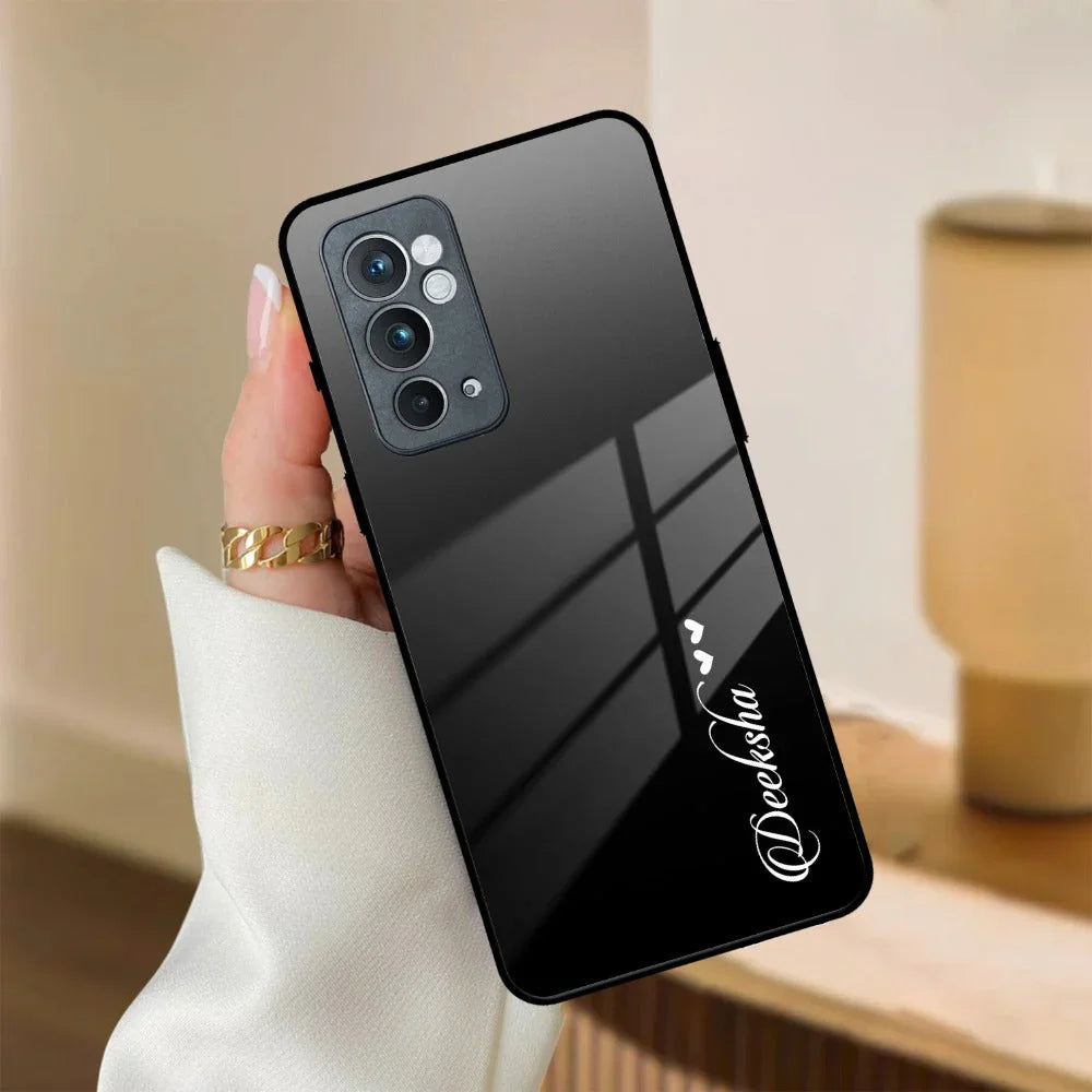 Customize Name Gradient Glass Case Cover Black For OnePlus - ShopOnCliQ