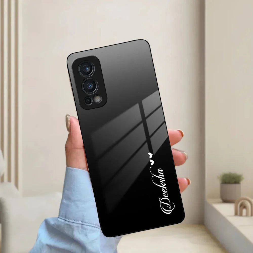 Customize Name Gradient Glass Case Cover Black For OnePlus - ShopOnCliQ