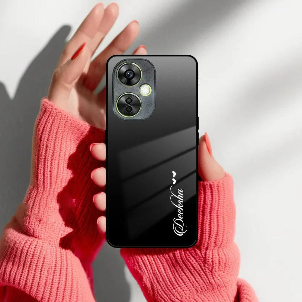 Customize Name Gradient Glass Case Cover Black For OnePlus - ShopOnCliQ