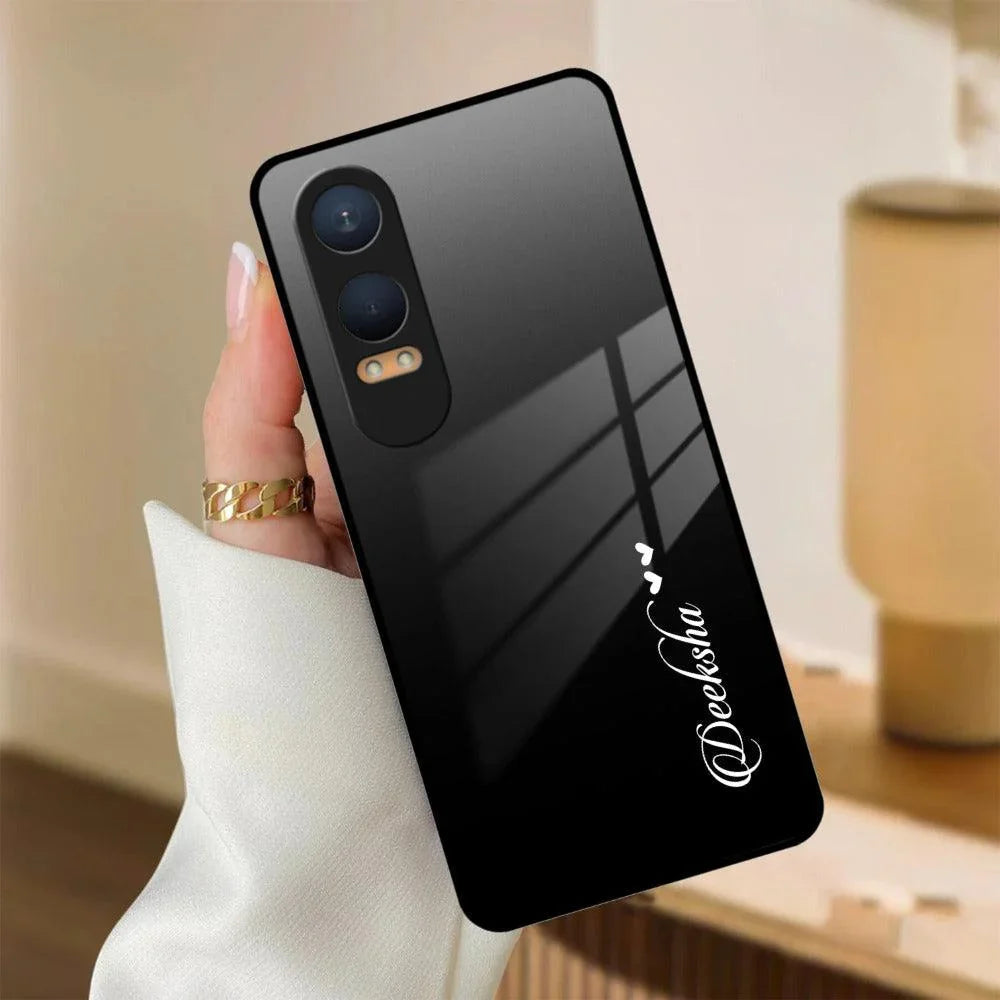 Customize Name Gradient Glass Case Cover Black For OnePlus - ShopOnCliQ