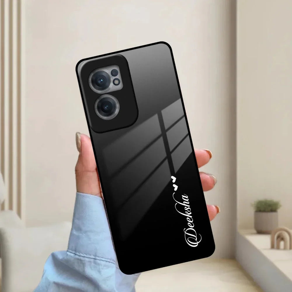 Customize Name Gradient Glass Case Cover Black For OnePlus - ShopOnCliQ
