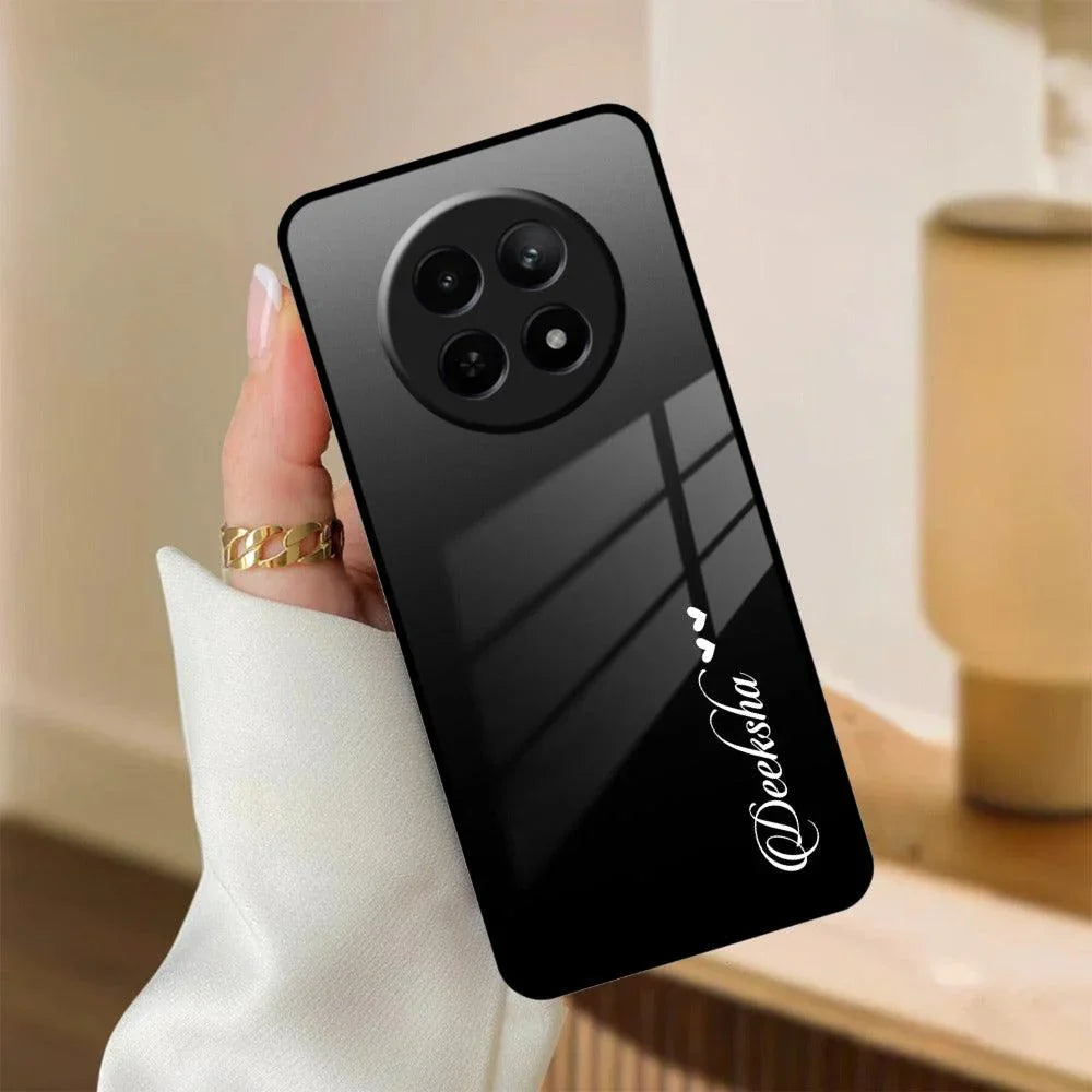 Customize Name Gradient Glass Case Cover Black For Realme/Narzo - ShopOnCliQ