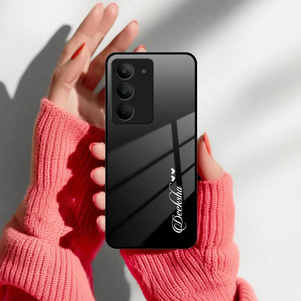 Customize Name Gradient Glass Case Cover Black For Realme/Narzo - ShopOnCliQ