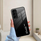 Customize Name Gradient Glass Case Cover Black For Samsung - ShopOnCliQ