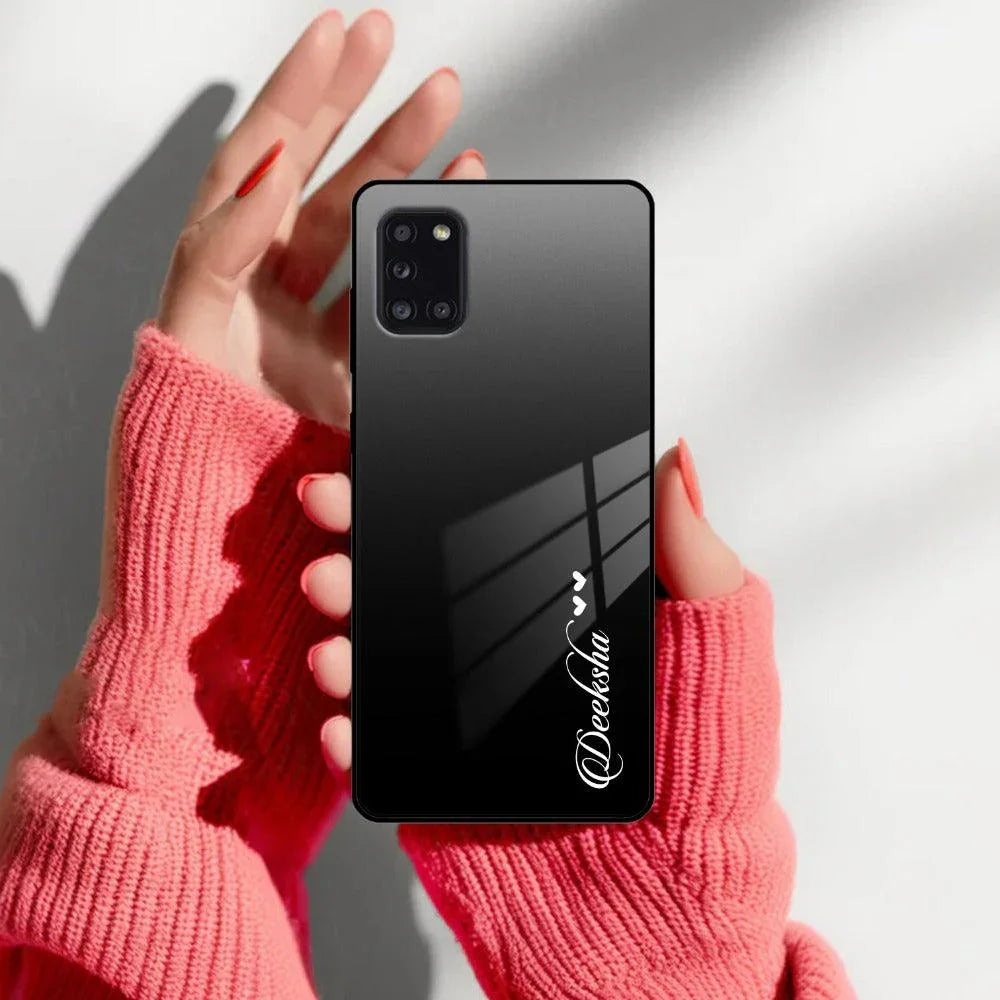 Customize Name Gradient Glass Case Cover Black For Samsung - ShopOnCliQ