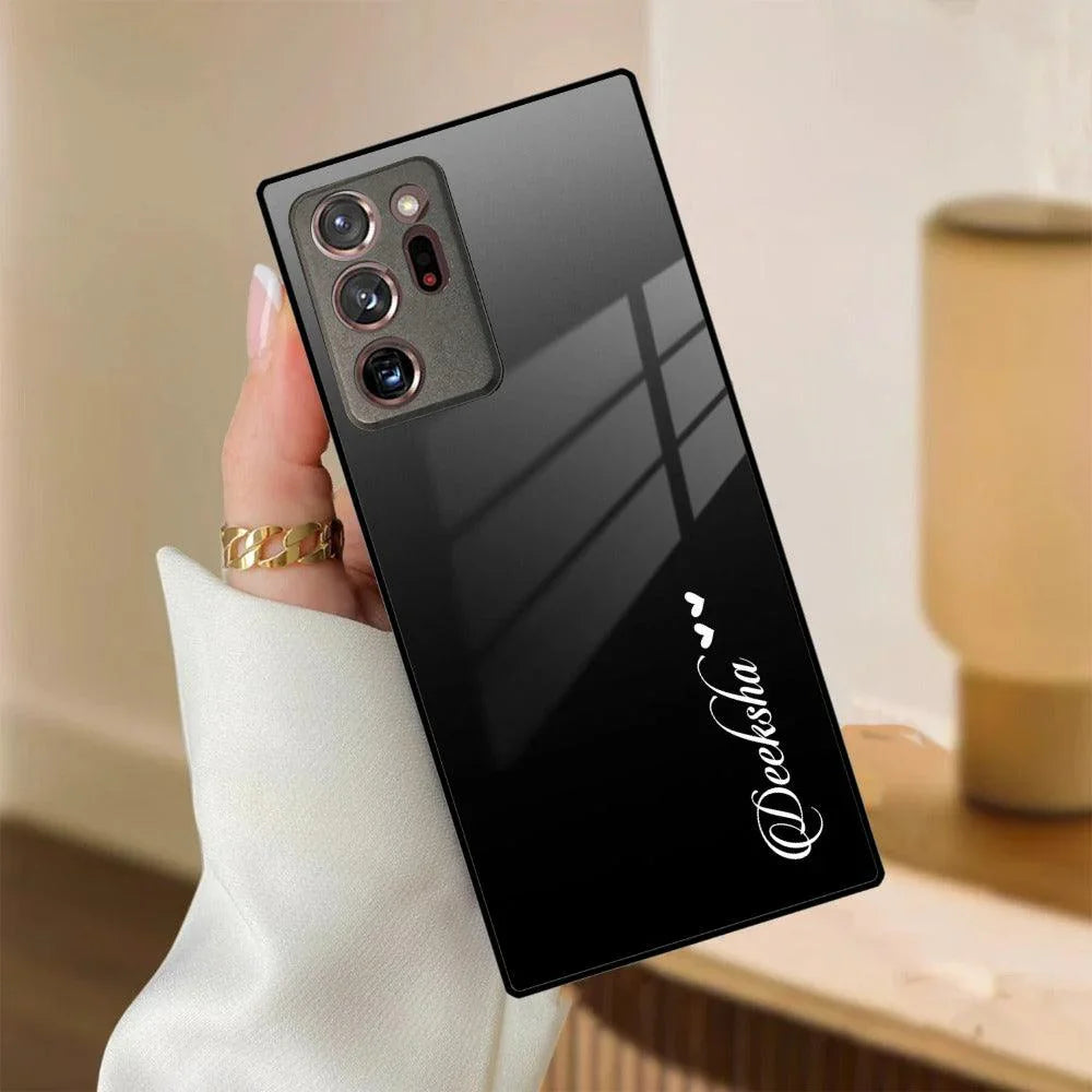 Customize Name Gradient Glass Case Cover Black For Samsung - ShopOnCliQ
