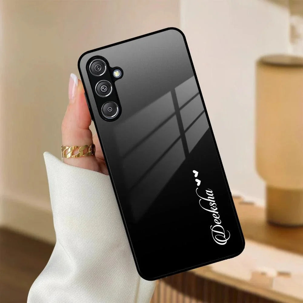 Customize Name Gradient Glass Case Cover Black For Samsung - ShopOnCliQ