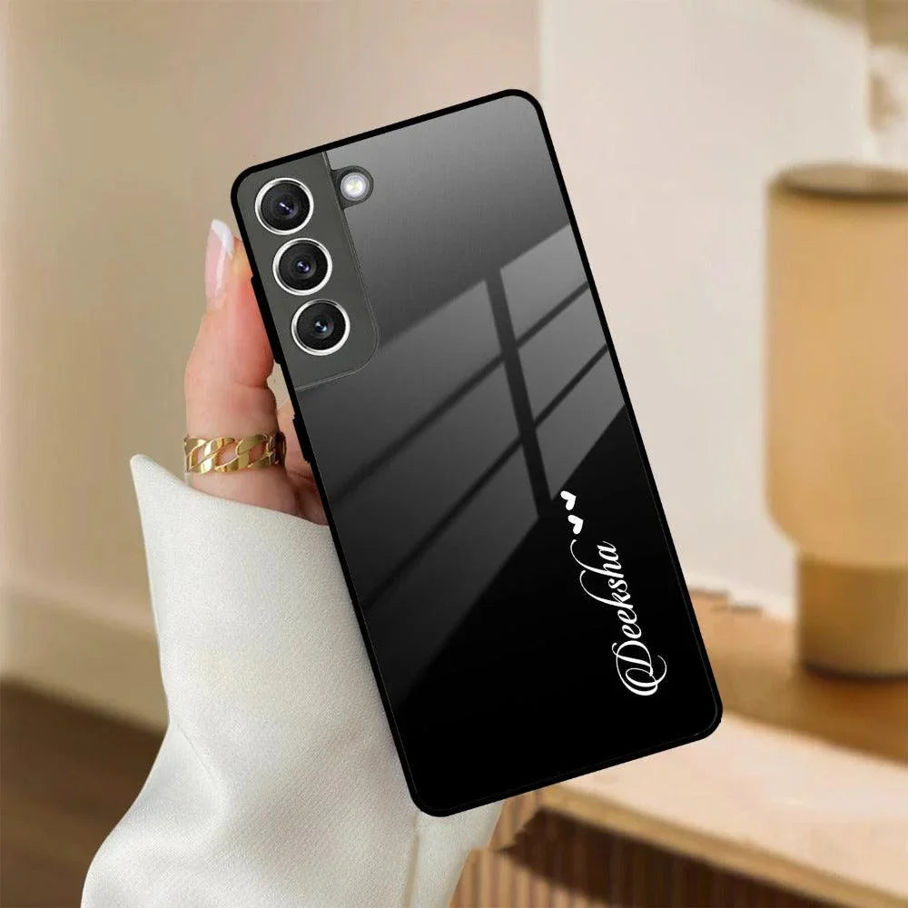 Customize Name Gradient Glass Case Cover Black For Samsung - ShopOnCliQ