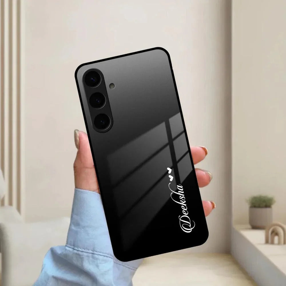 Customize Name Gradient Glass Case Cover Black For Samsung - ShopOnCliQ