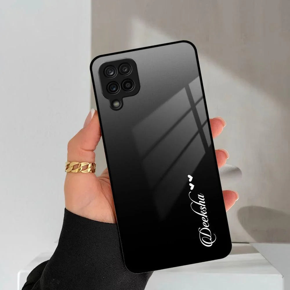 Customize Name Gradient Glass Case Cover Black For Samsung - ShopOnCliQ