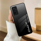 Customize Name Gradient Glass Case Cover Black For Vivo - ShopOnCliQ