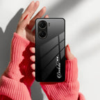 Customize Name Gradient Glass Case Cover Black For Vivo - ShopOnCliQ