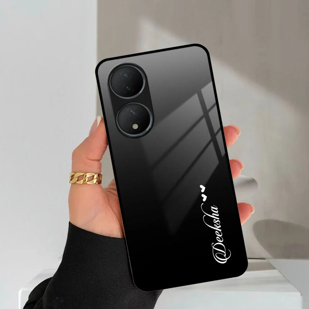 Customize Name Gradient Glass Case Cover Black For Vivo - ShopOnCliQ