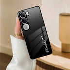 Customize Name Gradient Glass Case Cover Black For Vivo - ShopOnCliQ