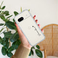 Customize Name Transparent Silicon Case For Google Pixel 8a 5G