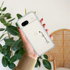 Customize Name Transparent Silicon Case For Google Pixel 9 Pro XL