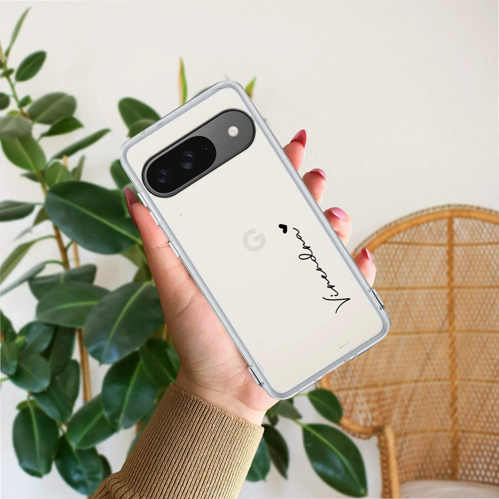 Customize Name Transparent Silicon Case For Google Pixel 10 Pro