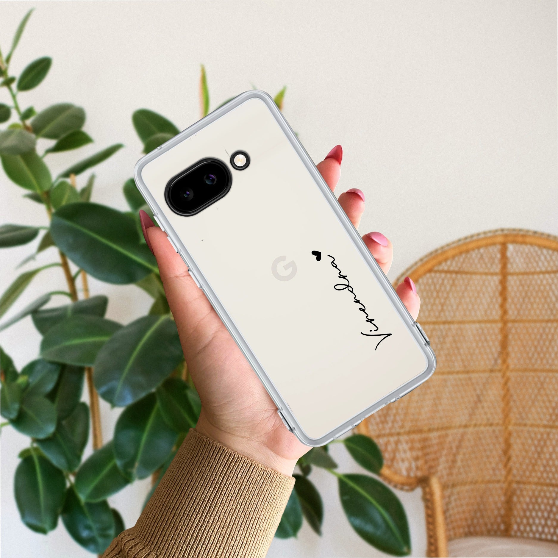 Customize Name Anti Yellow Case For Google Pixel 9a 5G