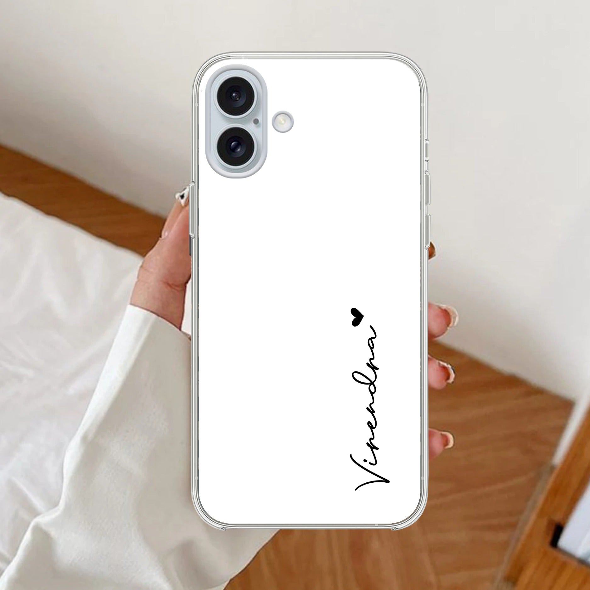Customize Name Anti Yellow Clear Case For iPhone 17