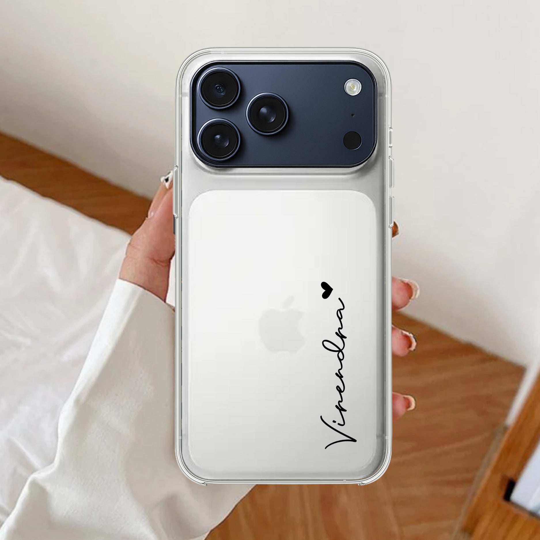 Customize Name Anti Yellow Clear Case For iPhone 17 Pro Max