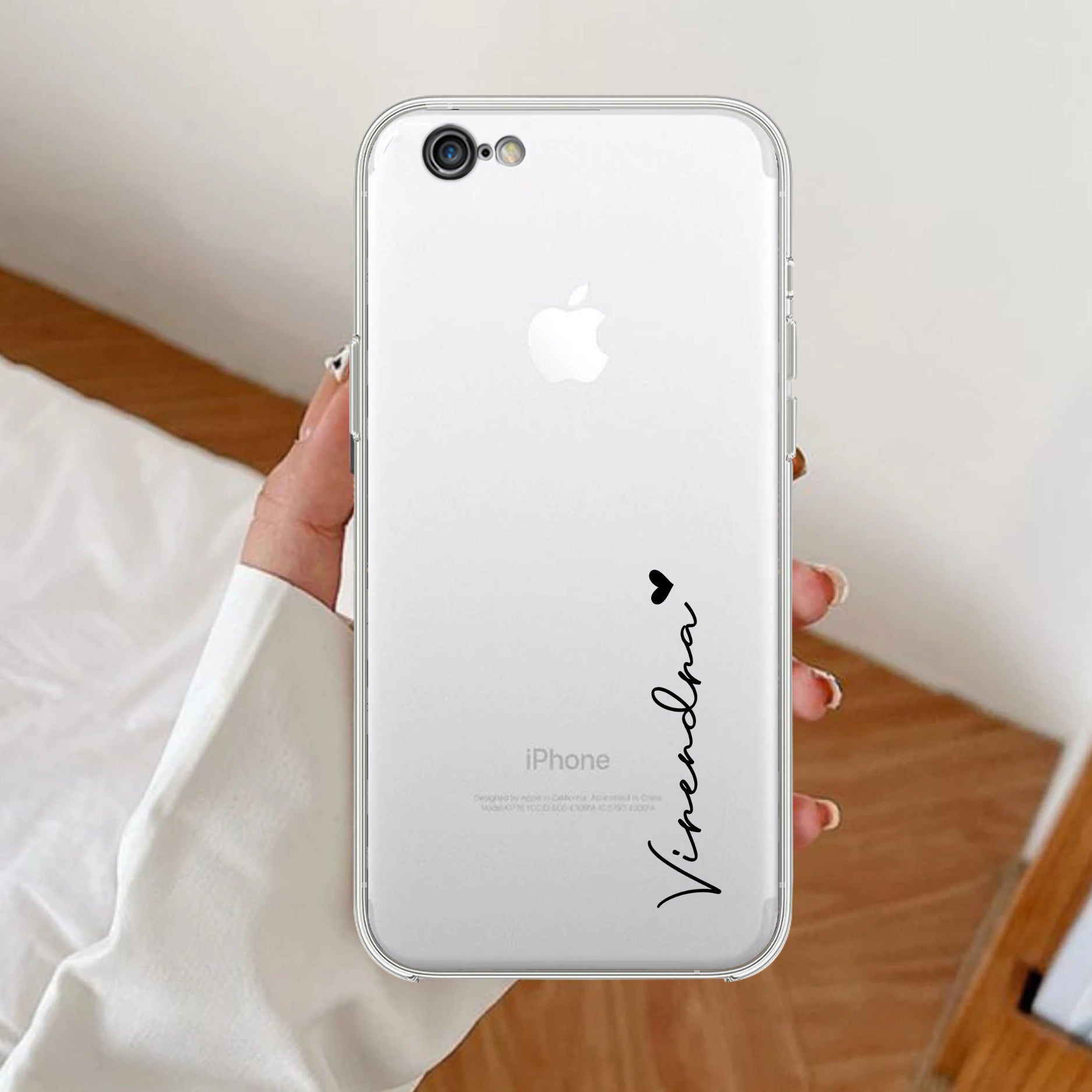 Customize Name Transparent Silicon Case For IPhone