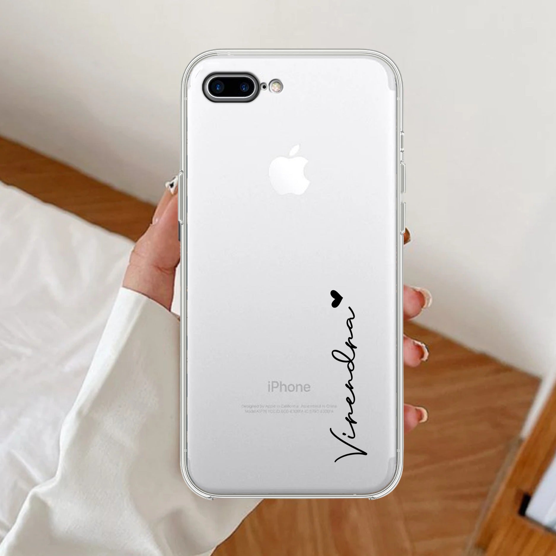 Customize Name Transparent Silicon Case For IPhone
