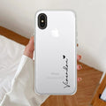 Customize Name Transparent Silicon Case For iPhone Xs Max